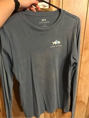 Fish Hippie Women's Long-Sleeve Crewneck Tee - Slate Blue